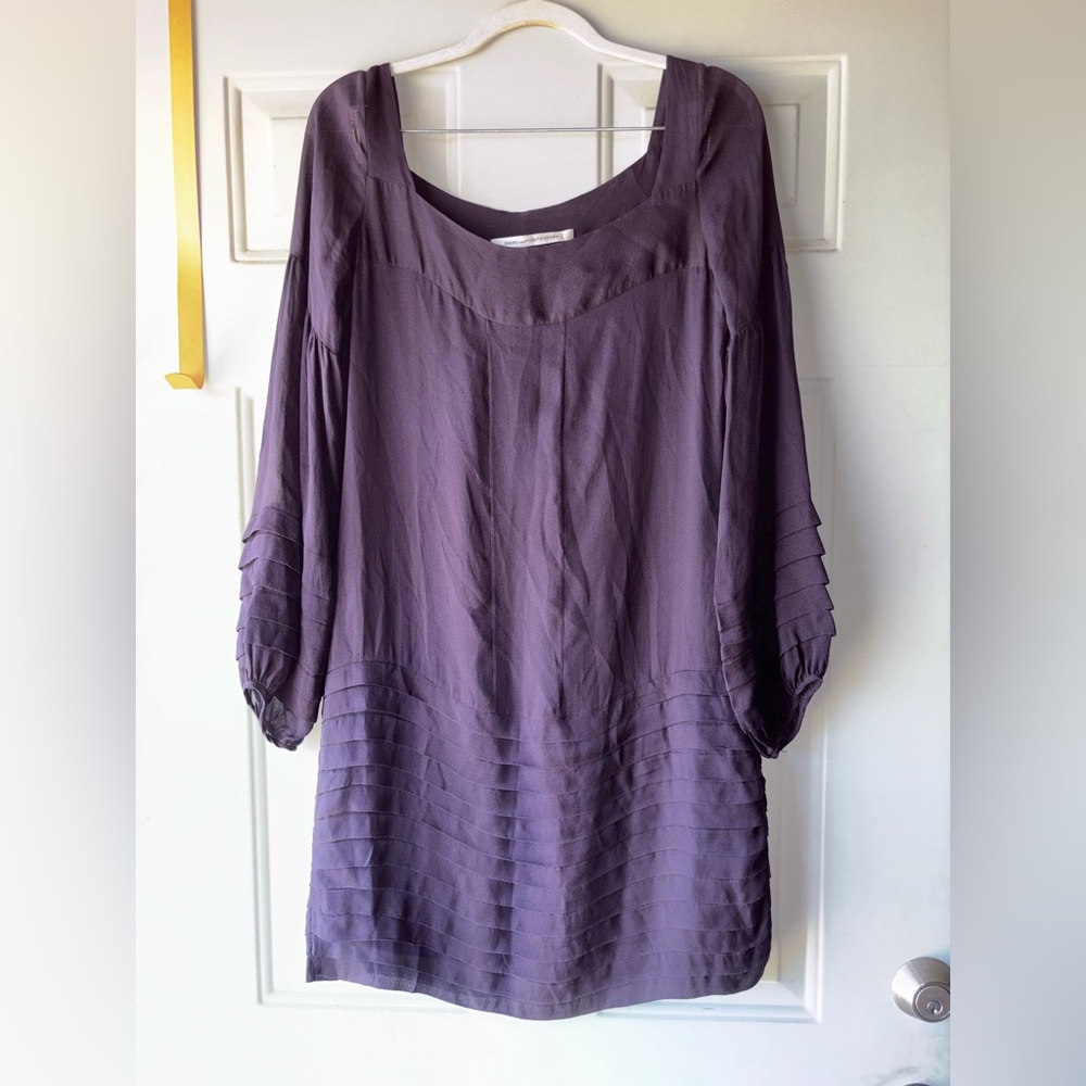 Diane Von Furstenberg dark purple dress size M